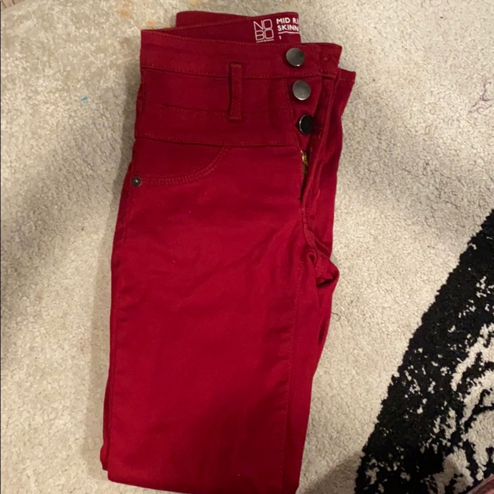 Maroon high waisted pants